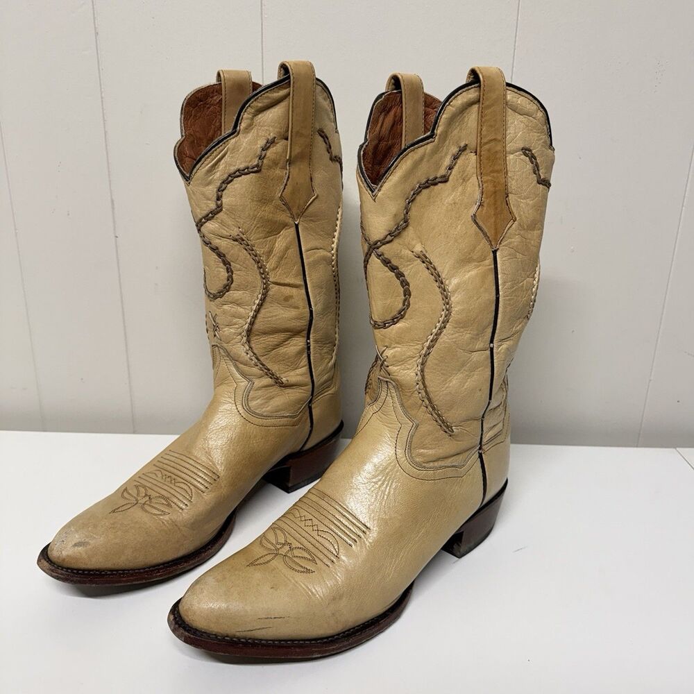 Dan Post Albany Western Boot DP 26690 Tan Mexico Made Men Size 10D GUC